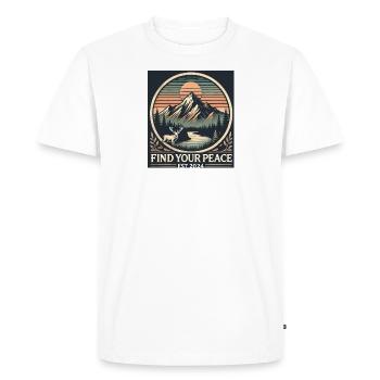 Tranquillité des Alpes - T-shirt Premium bio Homme - blanc - Devant - Nico (187cm)