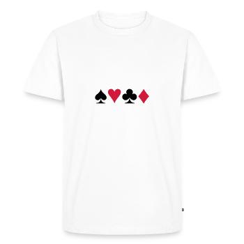 pokers - T-shirt Premium bio Homme - blanc - Devant - Nico (187cm)