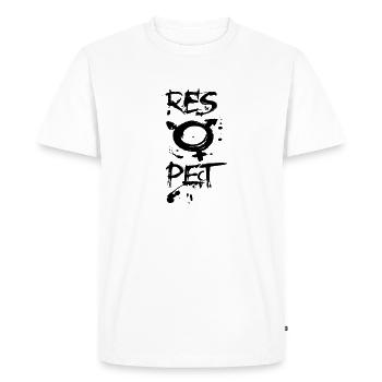 Respect trans - T-shirt Premium bio Homme - blanc - Devant - Nico (187cm)