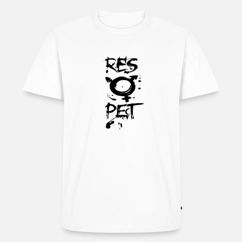 Respect Trans - Männer Premium Bio T-Shirt - Weiß