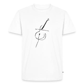 Violoncelle pur - T-shirt Premium bio Homme - blanc - Devant - Nico (187cm)