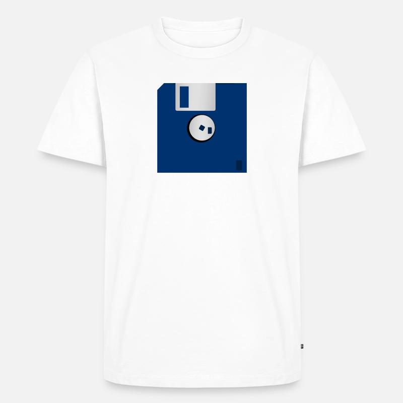 Diskette - Männer Premium Bio T-Shirt - Weiß