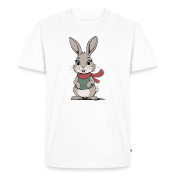 Lapin mignon - T-shirt Premium bio Homme - blanc - Devant - Nico (187cm)
