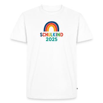 Écolier 2025 - T-shirt Premium bio Homme - blanc - Devant - Nico (187cm)
