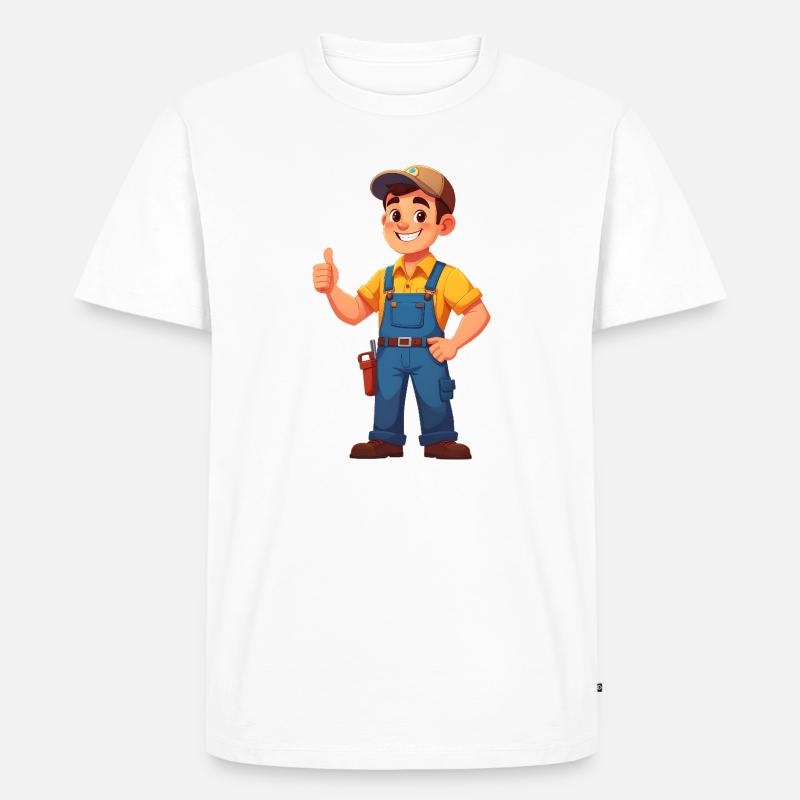 Mechaniker oder Handwerker - Männer Premium Bio T-Shirt - Weiß