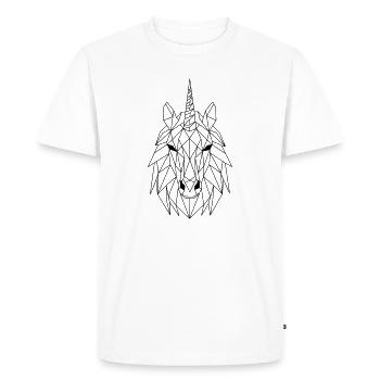 Polygone licorne - T-shirt Premium bio Homme - blanc - Devant - Nico (187cm)