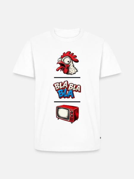 Bla Bla Bla - Männer Premium Bio T-Shirt - Weiß