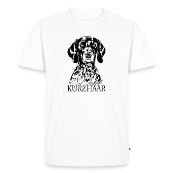 German Shorthair Hunting Dogs Portait Dog Wilsigns - Men's Premium Organic T-Shirt - white - Front - Nico (187cm)