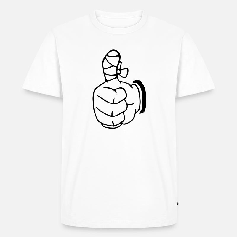 Daumen hoch Handwerker Geschenkidee - Männer Premium Bio T-Shirt - Weiß