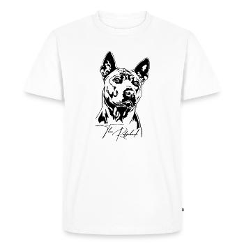 Thai Ridgeback Portrait Chien Chiens Wilsigns - T-shirt Premium bio Homme - blanc - Devant - Nico (187cm)