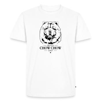 Chow Chow Papa Chien Chien Wilsigns - T-shirt Premium bio Homme - blanc - Devant - Nico (187cm)