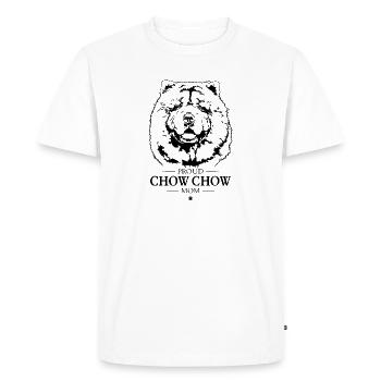 Chow Chow Maman Chien Chien Wilsigns - T-shirt Premium bio Homme - blanc - Devant - Nico (187cm)