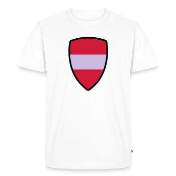 österreich fahne - Männer Premium Bio T-Shirt - Weiß - Vorne - Nico (187cm)