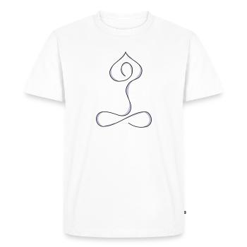 Yoga posture - Men's Premium Organic T-Shirt - white - Front - Nico (187cm)