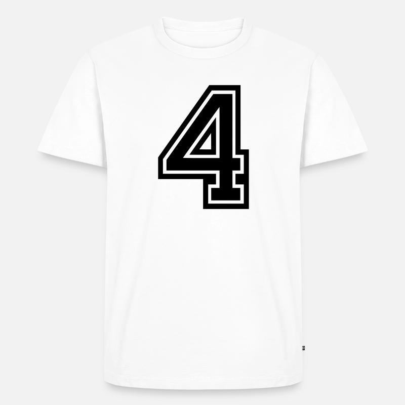 4 - Männer Premium Bio T-Shirt - Weiß