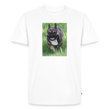 petite canne à pêche notre Français Bulldog - T-shirt Premium bio Homme - blanc - Devant - Nico (187cm)