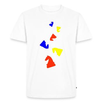 Horse chess piece - Men's Premium Organic T-Shirt - white - Front - Nico (187cm)