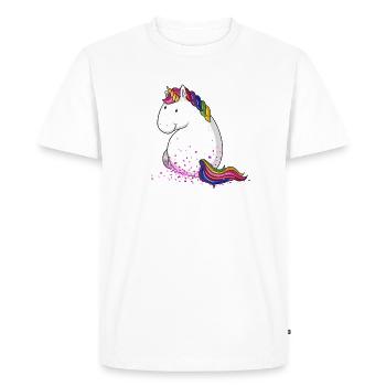 Confetti unicorn comic - Men's Premium Organic T-Shirt - white - Front - Nico (187cm)