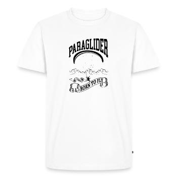 La légende du parapente née pour voler | World Paragliding - T-shirt Premium bio Homme - blanc - Devant - Nico (187cm)