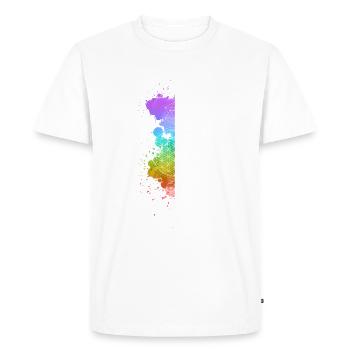 Géométrie Sacrée, Fleur De Vie, Coloré, Élément - T-shirt Premium bio Homme - blanc - Devant - Nico (187cm)