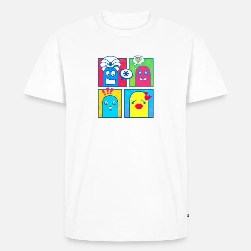 Small Creatures (Comic, Pop Art) - Men's Premium Organic T-Shirt - white