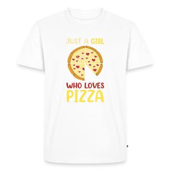 Just A Girl Who Loves Pizza Funny Pizza Lover - Men's Premium Organic T-Shirt - white - Front - Nico (187cm)