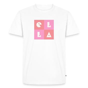 Ella Prénom Prénom Bébé Fille rose - T-shirt Premium bio Homme - blanc - Devant - Nico (187cm)