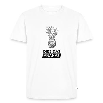 Ananas - Männer Premium Bio T-Shirt - Weiß - Vorne - Nico (187cm)