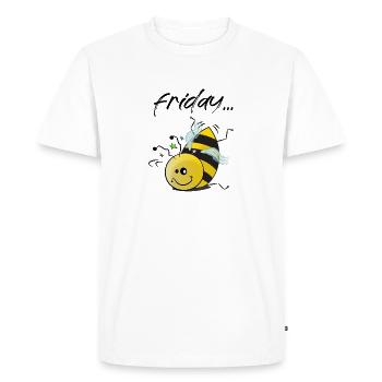 Bee Crash Pilot - T-shirt Premium bio Homme - blanc - Devant - Nico (187cm)