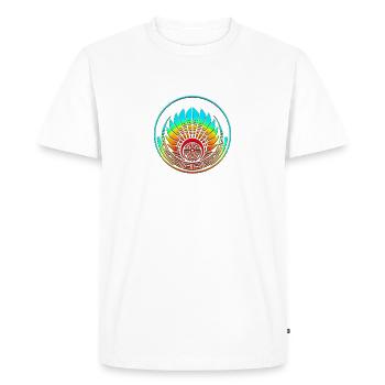 silbury_hillregenbogen - T-shirt Premium bio Homme - blanc - Devant - Nico (187cm)