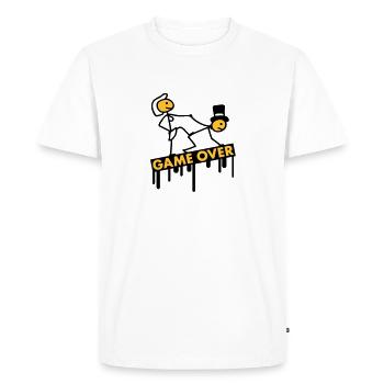 bachelor_party_game_over - Men's Premium Organic T-Shirt - white - Front - Nico (187cm)