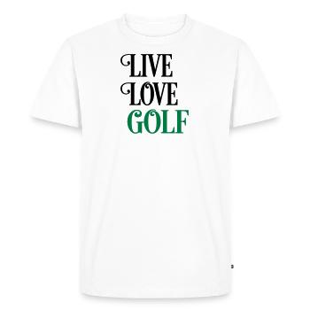 golf - Men's Premium Organic T-Shirt - white - Front - Nico (187cm)