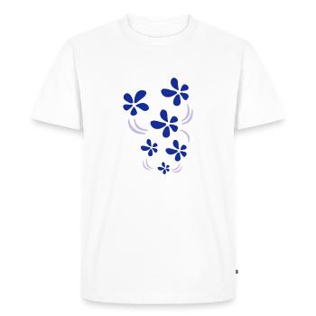 flowers- beau motif floral - T-shirt Premium bio Homme - blanc - Devant - Nico (187cm)