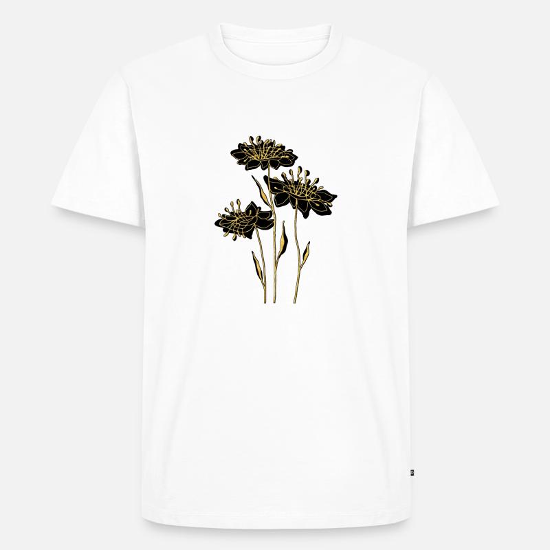 Blumen - Männer Premium Bio T-Shirt - Weiß