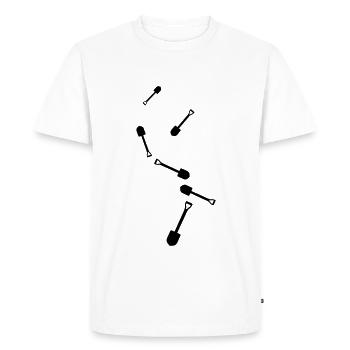 Shovel icon silhouette - Men's Premium Organic T-Shirt - white - Front - Nico (187cm)