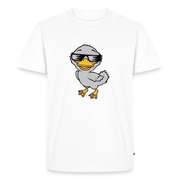 Cool Lunettes de soleil Ducklings Comic - T-shirt Premium bio Homme - blanc - Devant - Nico (187cm)