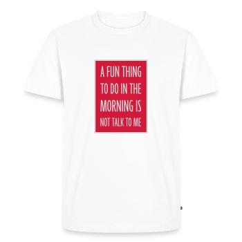 ne me parle pas - T-shirt Premium bio Homme - blanc - Devant - Nico (187cm)