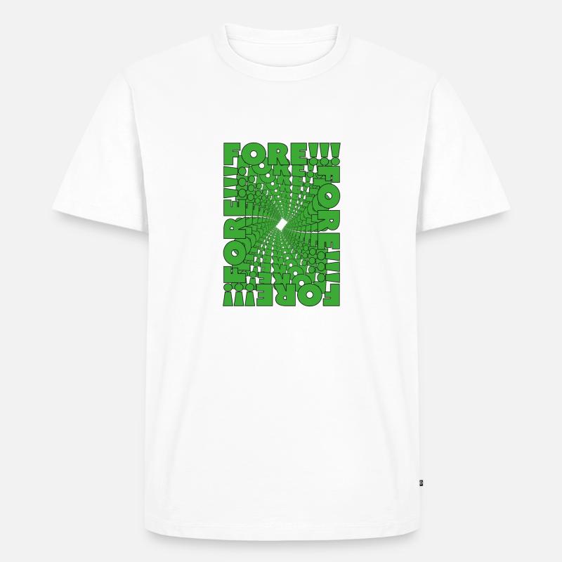 Fore! Golfen mit Stil - Männer Premium Bio T-Shirt - Weiß