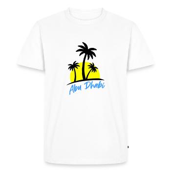 Abu Dhabi - Men's Premium Organic T-Shirt - white - Front - Nico (187cm)