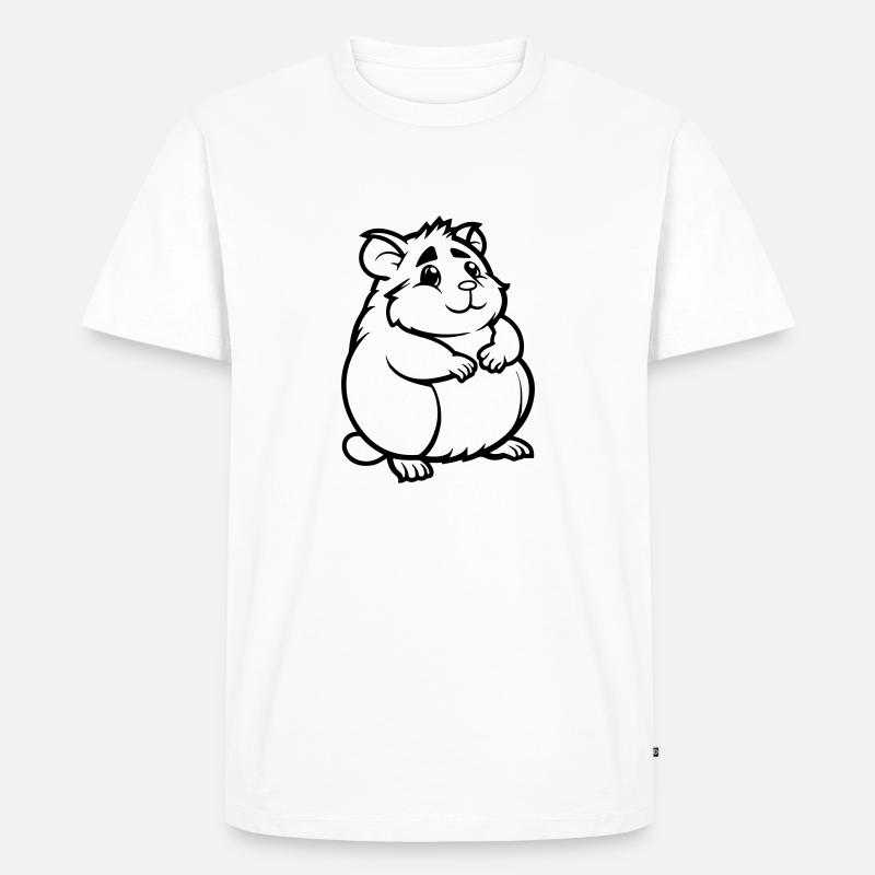 hamster comic tier - Männer Premium Bio T-Shirt - Weiß