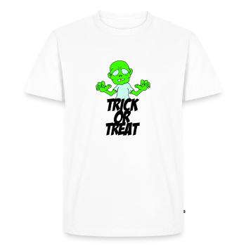 Zombie Trick or Treat - T-shirt Premium bio Homme - blanc - Devant - Nico (187cm)