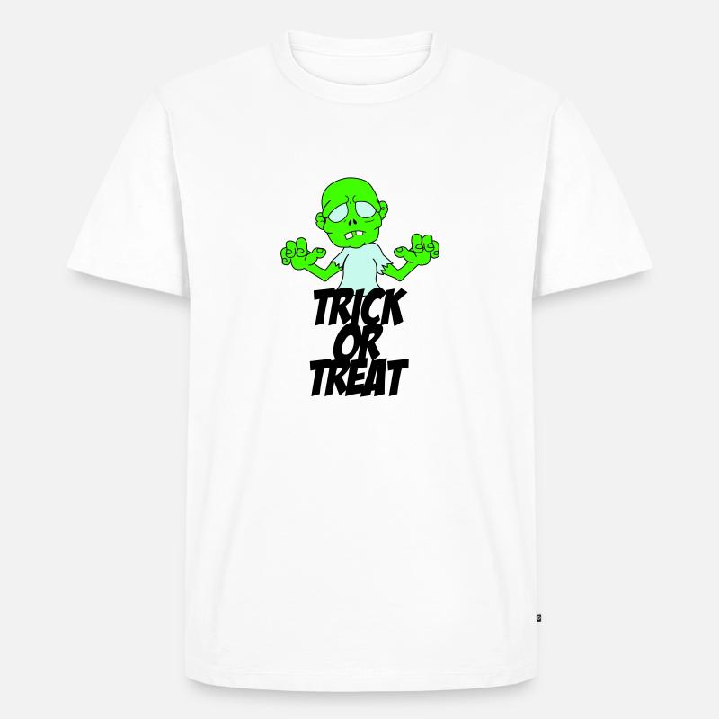 Zombie Trick or Treat - T-shirt Premium bio Homme - blanc
