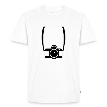 Caméra - T-shirt Premium bio Homme - blanc - Devant - Nico (187cm)