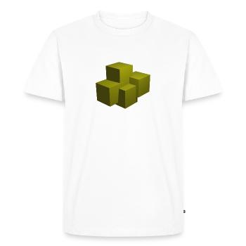 Cube Blocks - Men's Premium Organic T-Shirt - white - Front - Nico (187cm)