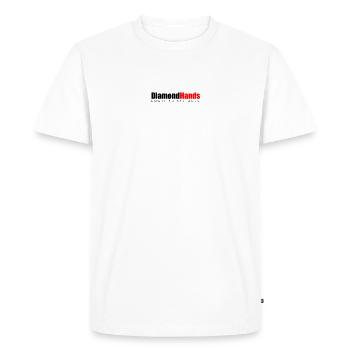 Diamond Hands - Men's Premium Organic T-Shirt - white - Front - Nico (187cm)
