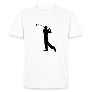 Golf - Golf Ball - Men's Premium Organic T-Shirt - white - Front - Nico (187cm)