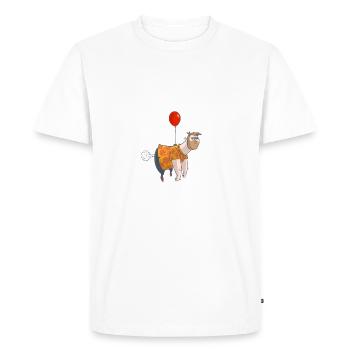 homme ballon - T-shirt Premium bio Homme - blanc - Devant - Nico (187cm)