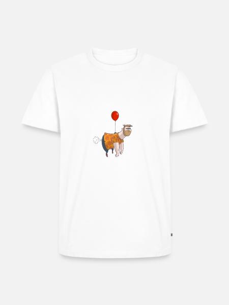 Ballon Mann - Männer Premium Bio T-Shirt - Weiß