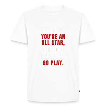 Rock Phrase Musique de chanson - T-shirt Premium bio Homme - blanc - Devant - Nico (187cm)