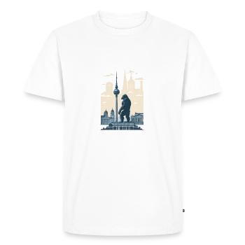 Kong in Berlin - Men's Premium Organic T-Shirt - white - Front - Nico (187cm)